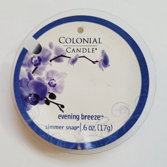 Colonial Candle Wax Simmer Snaps x6 Evening Breeze Discontinued Scent VHTF - Picture 2 of 3